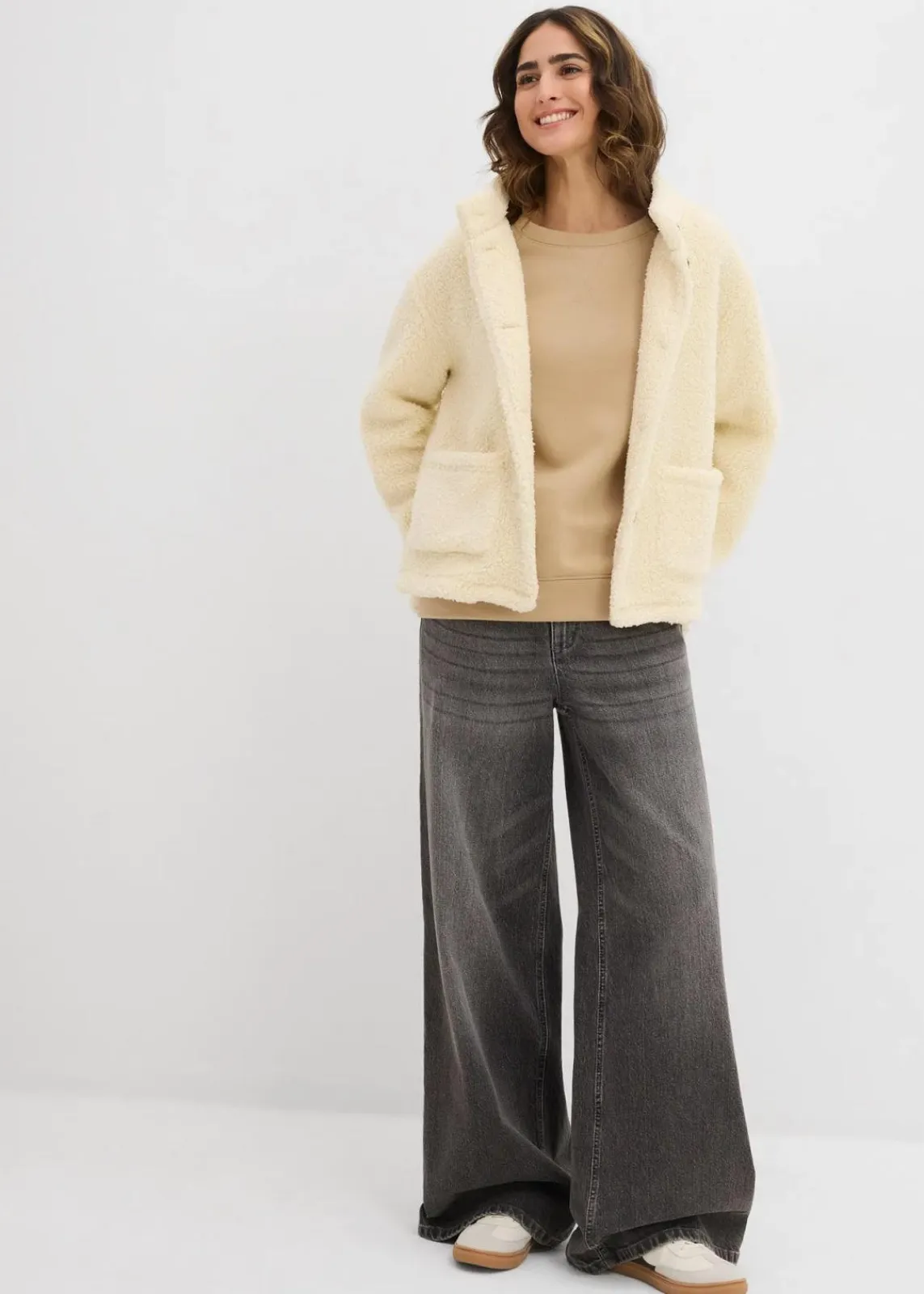 bonprix Sweat|Basics^Basic Sweatshirt hellkhaki