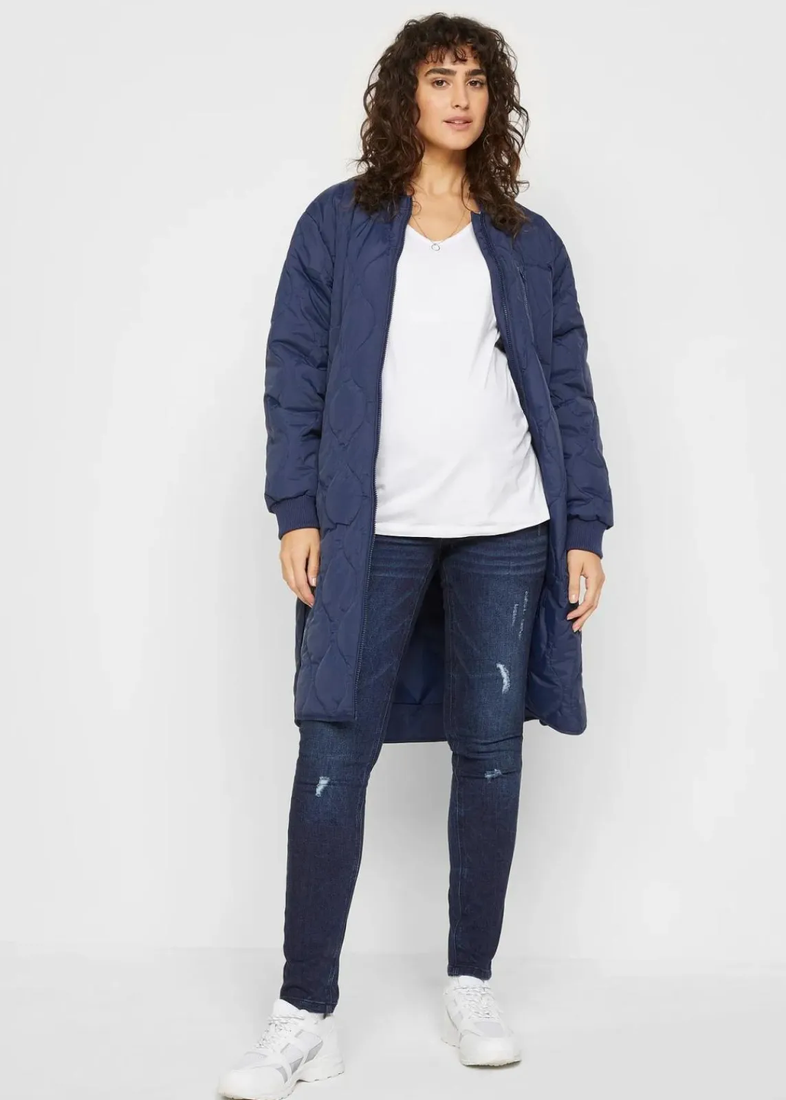 bonprix Bekleidung·Blazer|Nachhaltigere Materialien^Basic Umstandsshirts aus Bio-Baumwolle, (2er-Pack) schwarz+weiß
