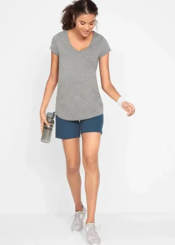 bonprix Nachhaltigere Materialien|Umstandsmode^Basic Umstandsshirts aus Bio-Baumwolle, (2er-Pack) dunkelblau+grau meliert