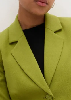 bonprix Blazer|Bekleidung·Basics^Baumwoll Jersey-Blazer moos