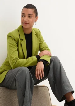 bonprix Blazer|Bekleidung·Basics^Baumwoll Jersey-Blazer moos