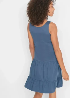 bonprix Bekleidung·Pullover & Strickjacken|Kleider^Baumwoll Jerseykleid, kurz indigo