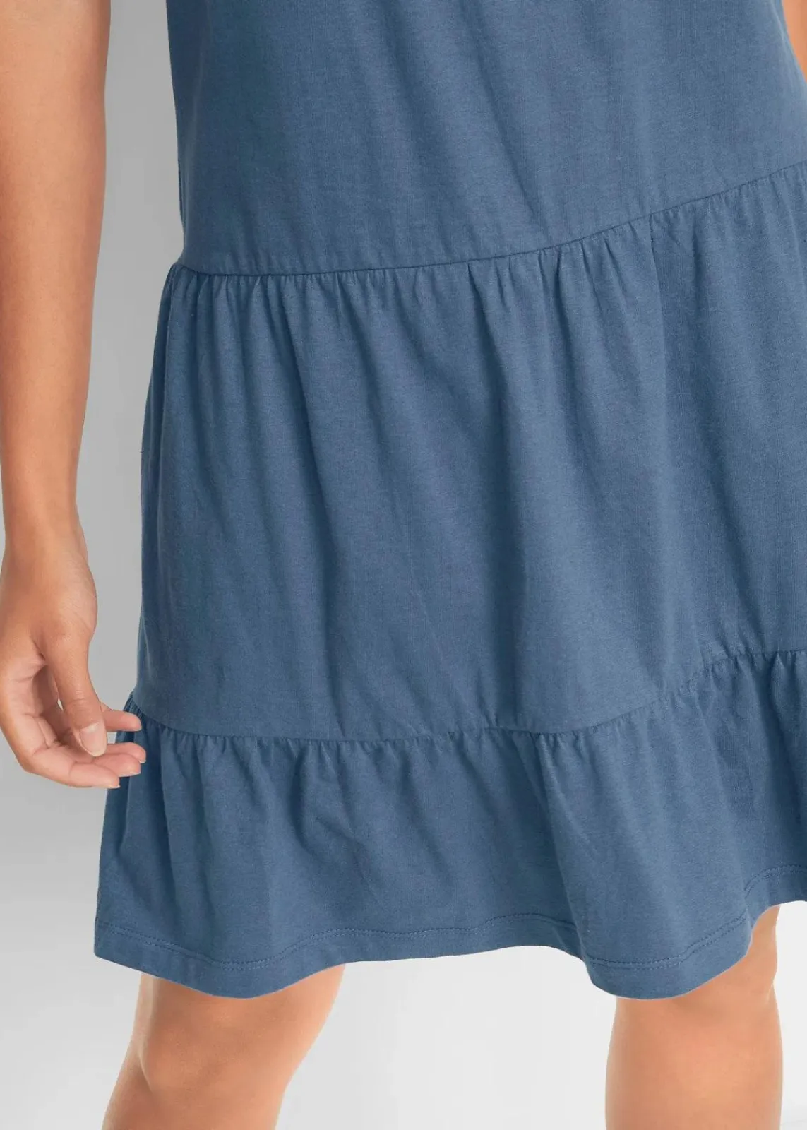 bonprix Bekleidung·Pullover & Strickjacken|Kleider^Baumwoll Jerseykleid, kurz indigo