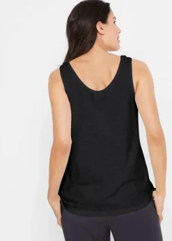 bonprix Shirts & Tops^Baumwoll Top mit Knotendetails schwarz