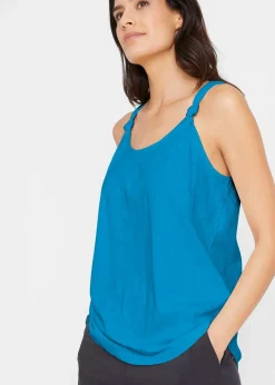 bonprix Shirts & Tops^Baumwoll Top mit Knotendetails meeresblau