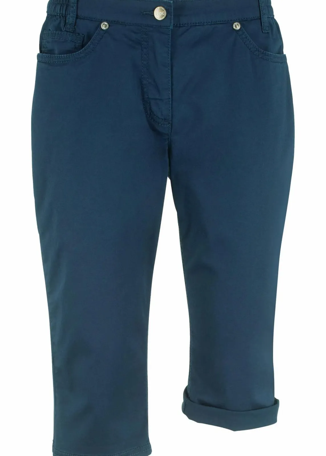 bonprix Bekleidung·Outdoorbekleidung|Bekleidung·Kleider^Baumwoll-Bermuda mit Bequembund dunkelblau