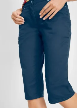 bonprix Bekleidung·Outdoorbekleidung|Bekleidung·Kleider^Baumwoll-Bermuda mit Bequembund dunkelblau