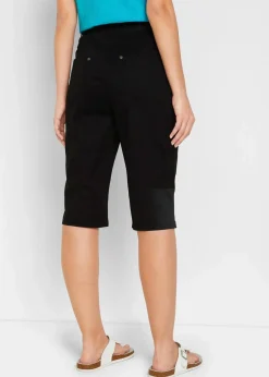 bonprix Hosen|Shorts^Baumwoll-Bermuda mit Bequembund schwarz