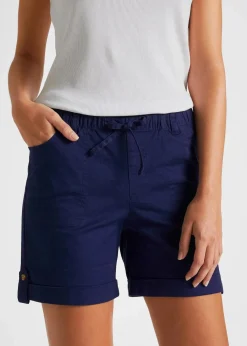 bonprix Hosen|Shorts^Baumwoll-Bermuda mit Gummibund mitternachtsblau