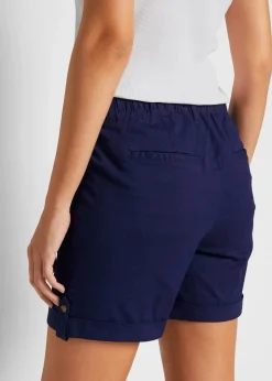 bonprix Hosen|Shorts^Baumwoll-Bermuda mit Gummibund mitternachtsblau