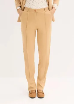 bonprix Hosen|Bekleidung·Kleider^Baumwoll-Jersey-Hose mit Biesen cappuccino