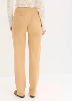 bonprix Hosen|Bekleidung·Kleider^Baumwoll-Jersey-Hose mit Biesen cappuccino