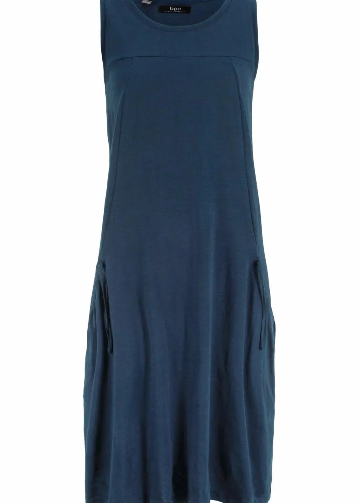 bonprix Bekleidung·Pullover & Strickjacken|Kleider^Baumwoll-Jerseykleid mit Taschen dunkelblau
