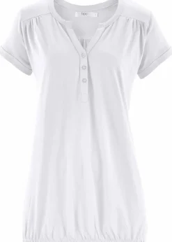 bonprix Shirts & Tops^Baumwoll-Shirt, Kurzarm weiß