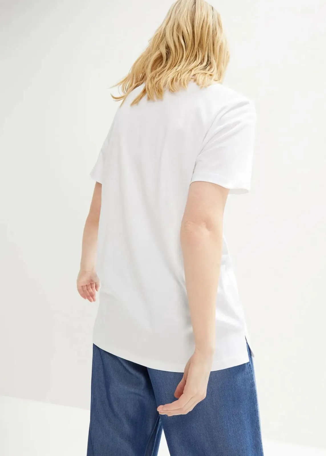 bonprix Shirts & Tops|Nachhaltigere Materialien^Baumwoll-Shirt mit Druck, Kurzarm weiss bedruckt