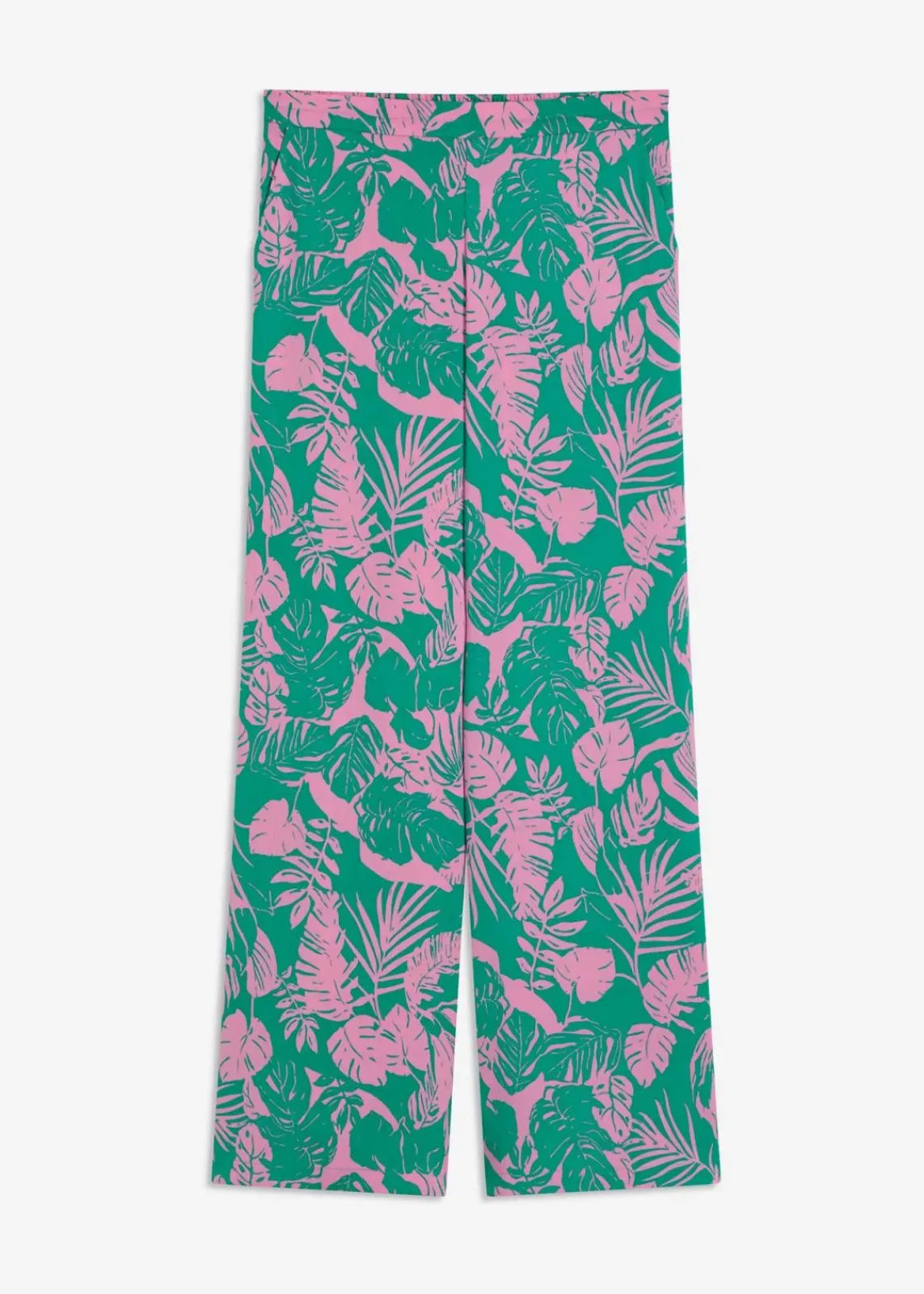 bonprix Bekleidung·Kleider|Hosen^bedruckte Hose lilapink/grün floral