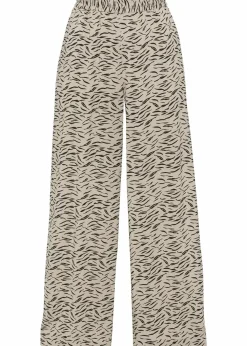 bonprix Bekleidung·Kleider|Hosen^Bedruckte Palazzo-Hose sand/schwarz zebra bedruckt