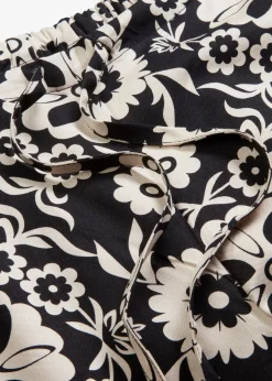 bonprix Bekleidung·Kleider|Hosen^bedruckte Schlupfhose schwarz/kieselbeige bedruckt