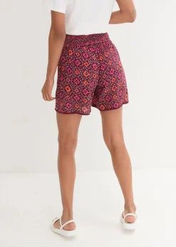 bonprix Bekleidung·Outdoorbekleidung|Bekleidung·Kleider^Bedruckte Schlupf-Shorts mit Gummibund dunkelbeere bedruckt