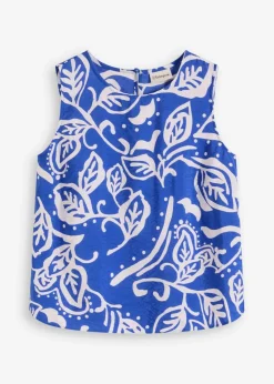 bonprix Bekleidung·Jacken & Mäntel|Blusen & Tuniken^bedrucktes Blusentop blau/weiß floral