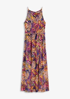 bonprix Kleider|Bekleidung·Pullover & Strickjacken^bedrucktes Jerseykleid blau floral