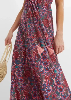 bonprix Bekleidung·Pullover & Strickjacken|Kleider^Bedrucktes Jersey-Maxikleid rosa floral