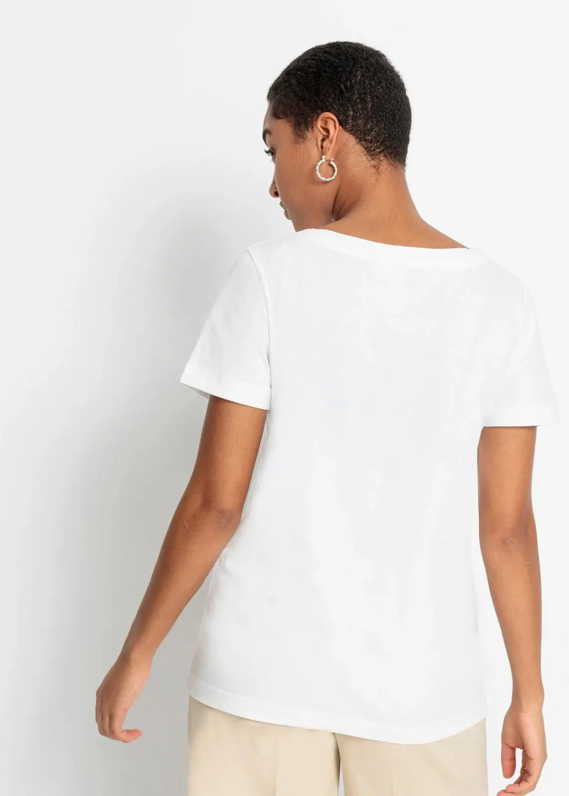 bonprix Nachhaltigere Materialien|Shirts & Tops^Bedrucktes T-Shirt aus Bio-Baumwolle weiß bedruckt