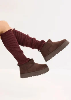 bonprix Socken & Strumpfhosen|Handschuhe & Stulpen^Beinstulpen (2er Pack) dunkelbeere/anthrazit