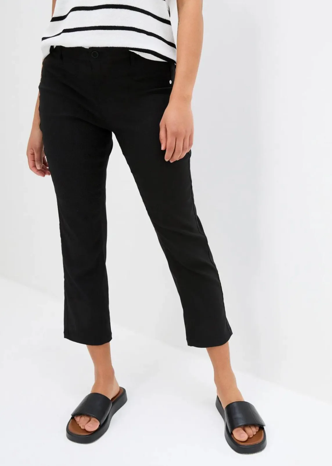 bonprix Hosen^Bengalin-7/8-Hose schwarz