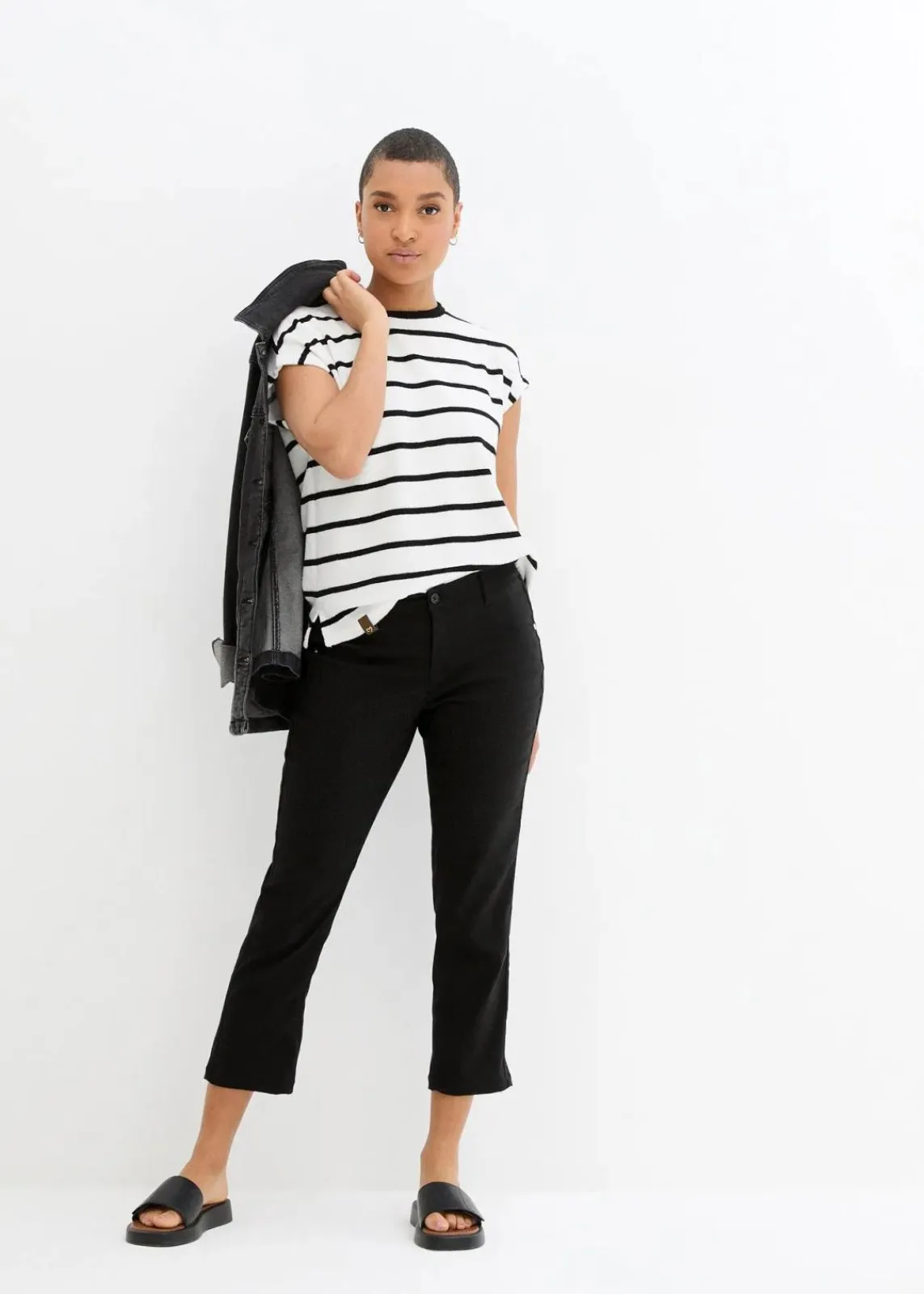 bonprix Hosen^Bengalin-7/8-Hose schwarz
