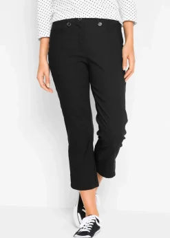 bonprix Bekleidung·Kleider|Hosen^7/8-Bengalin-Hose mit Bequembund schwarz