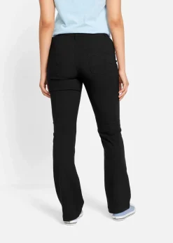 bonprix Kurzgrößen|Bekleidung·Kleider^Bengalin-Stretch-Hose, Bootcut schwarz