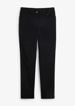 bonprix Bekleidung·Kleider|Hosen^Bengalin-Stretch-Hose mit Bequembund, Straight schwarz