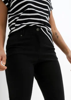 bonprix Bekleidung·Kleider|Hosen^Bengalin-Stretch-Hose mit Bequembund, Straight schwarz