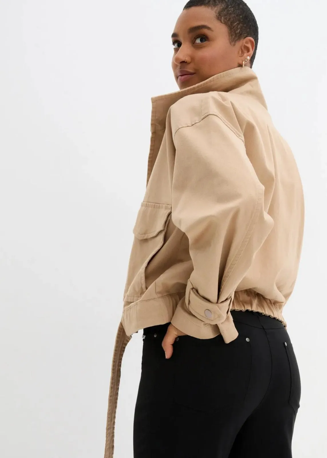 bonprix Bekleidung·Kleider|Hosen^Bengalin-Stretch-Hose mit Bequembund, Straight schwarz