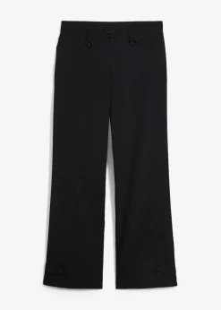 bonprix Hosen|Kurzgrößen^Bengalin-Stretch-Hose mit Bequembund schwarz