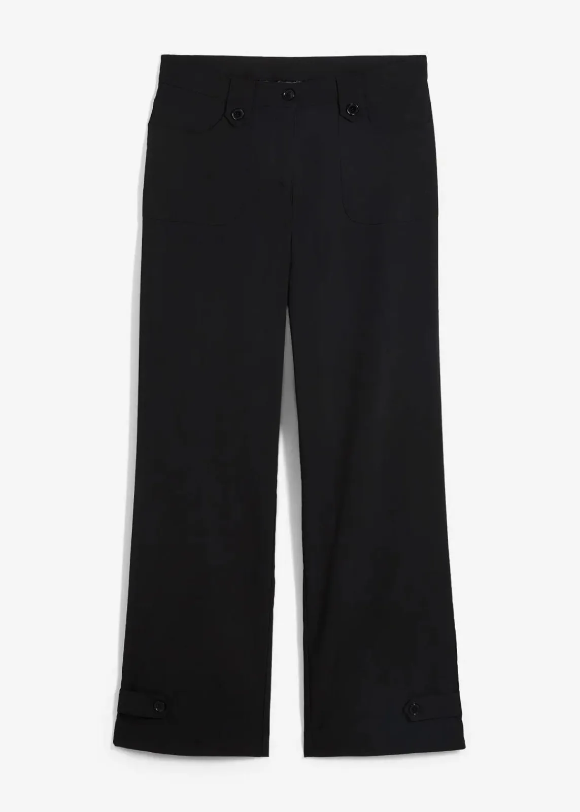 bonprix Hosen|Kurzgrößen^Bengalin-Stretch-Hose mit Bequembund schwarz