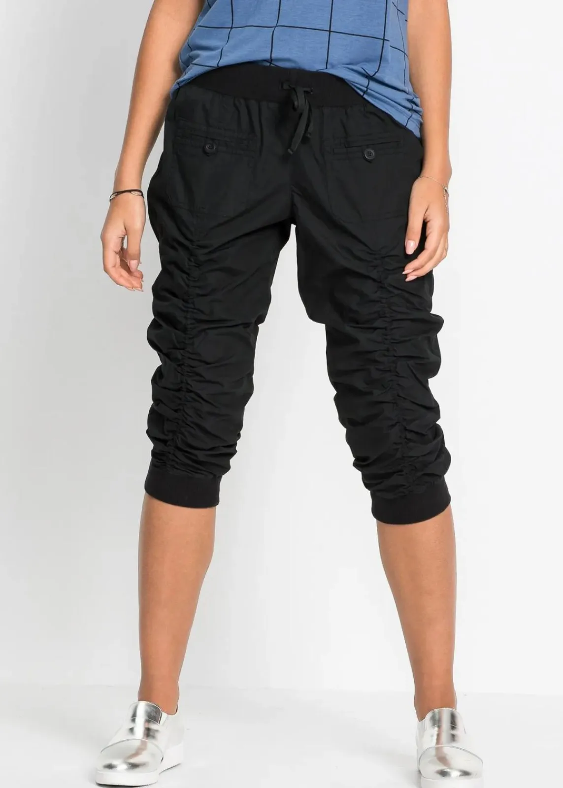 bonprix Hosen|Bekleidung·Kleider^Bequeme Capri-Hose schwarz