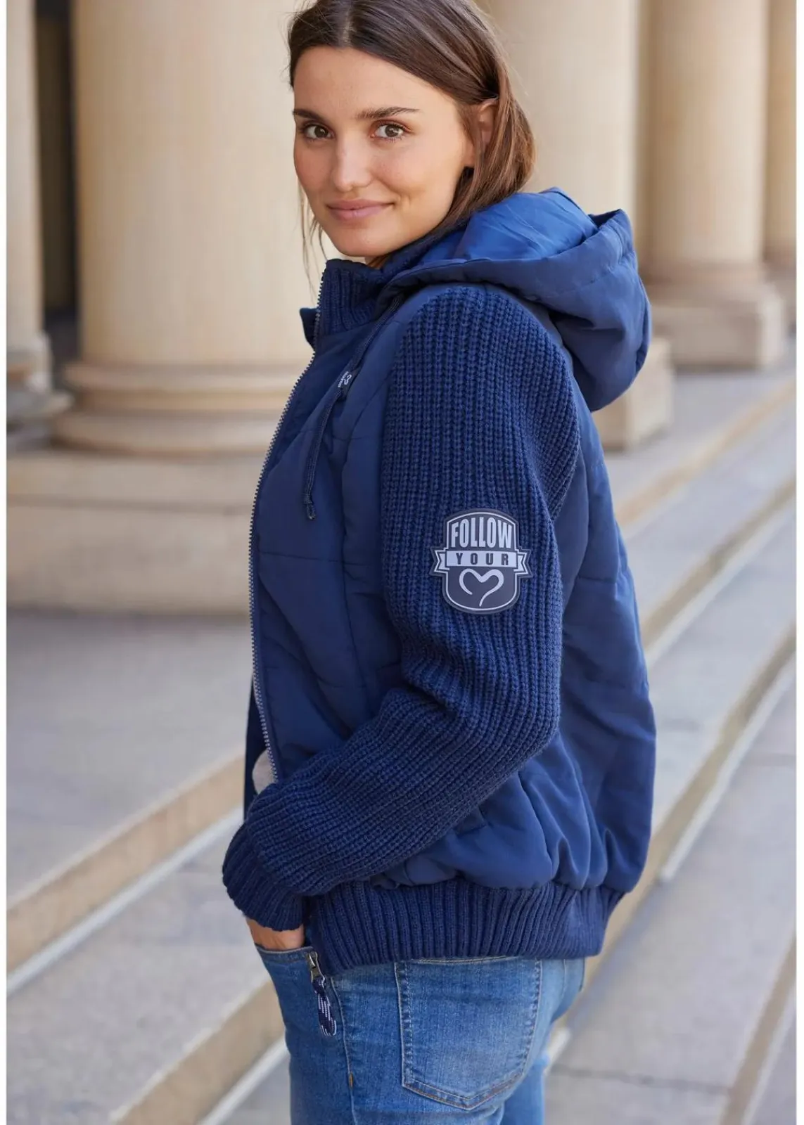 bonprix Bekleidung·Hosen|Jacken & Mäntel^Übergangsjacke dunkelblau