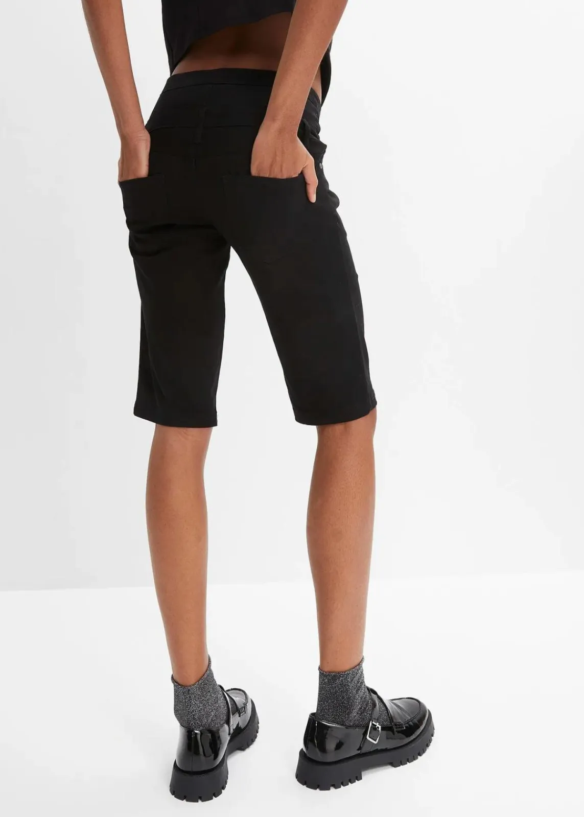 bonprix Bekleidung·Outdoorbekleidung|Bekleidung·Kleider^Bermuda aus elastischem Baumwoll-Mix schwarz