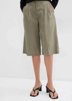 bonprix Bekleidung·Outdoorbekleidung|Bekleidung·Kleider^Bermuda aus fließendem Lyocell raucholiv