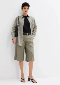 bonprix Bekleidung·Outdoorbekleidung|Bekleidung·Kleider^Bermuda aus fließendem Lyocell raucholiv
