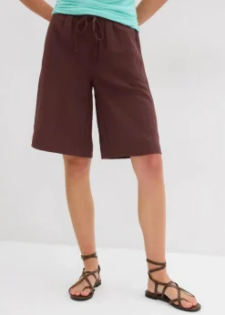 bonprix Bekleidung·Outdoorbekleidung|Bekleidung·Kleider^Bermuda aus fließendem Viskose-Mix terrabraun