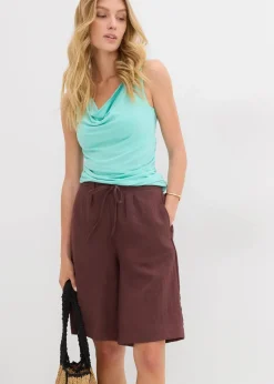 bonprix Bekleidung·Outdoorbekleidung|Bekleidung·Kleider^Bermuda aus fließendem Viskose-Mix terrabraun
