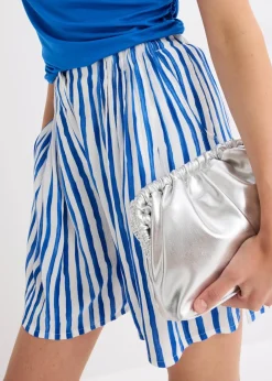 bonprix Bekleidung·Outdoorbekleidung|Bekleidung·Kleider^Bermuda aus fließender Viscose weiß/arktikblau gestreift