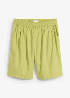 bonprix Nachhaltigere Materialien|Hosen^Bermuda aus Leinen-Baumwoll-Mix mattpistazie