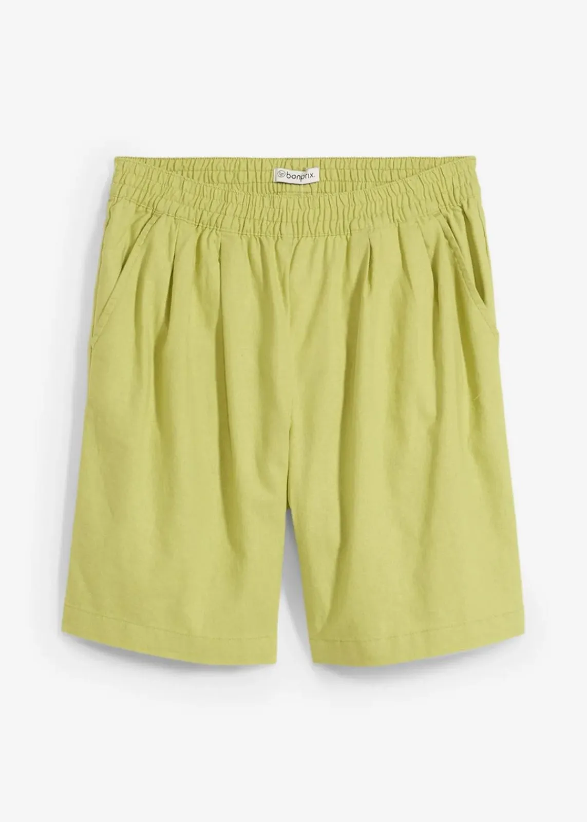 bonprix Nachhaltigere Materialien|Hosen^Bermuda aus Leinen-Baumwoll-Mix mattpistazie