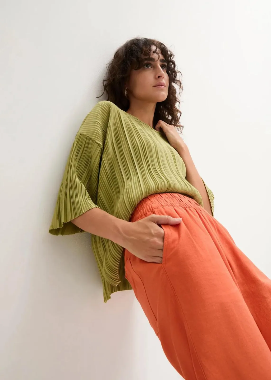 bonprix Nachhaltigere Materialien|Hosen^Bermuda aus Leinen-Viskose Mischung kupferorange