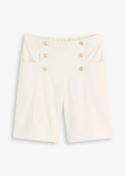 bonprix Bekleidung·Outdoorbekleidung|Bekleidung·Kleider^Bermuda mit dekorativen Knöpfen natur