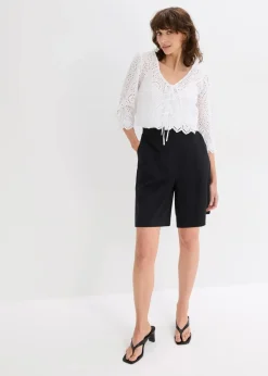 bonprix Bekleidung·Outdoorbekleidung|Bekleidung·Kleider^Bermuda Shorts mit Abnähern schwarz